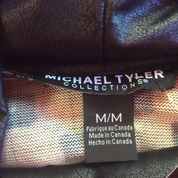 Michael Tyler Collections NWT Earth Tone Cowl Neck Boho Artsy Top Size Medium - Picture 3 of 6